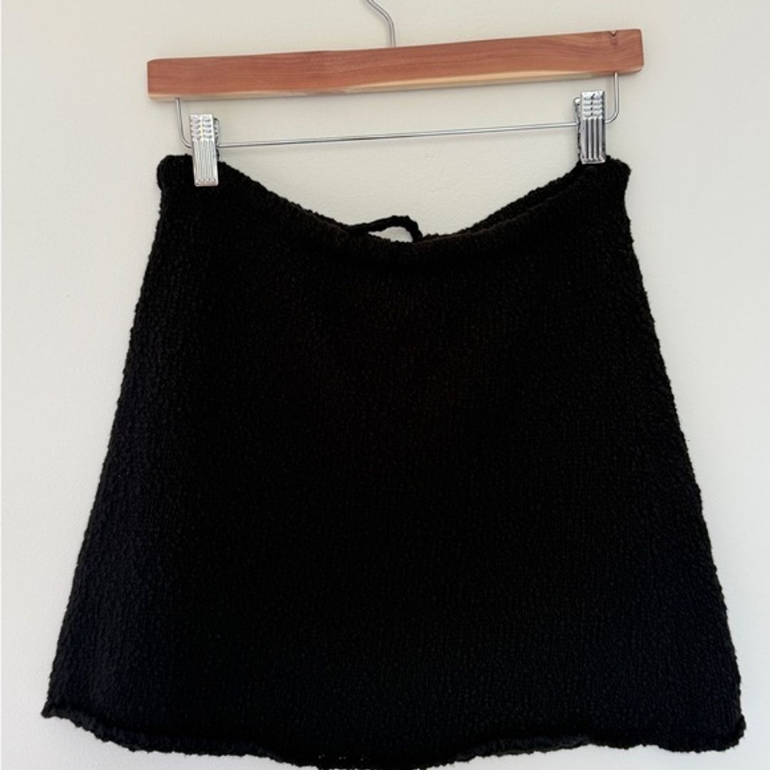 DION BLACK BOUCLE MINI SKIRT