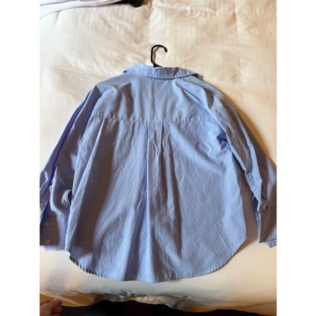 Zara Women's Blue Long Sleeve Button-Up Shirt