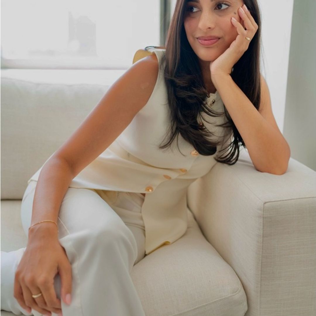 Zara Ivory Knit Top with Metallic Accent