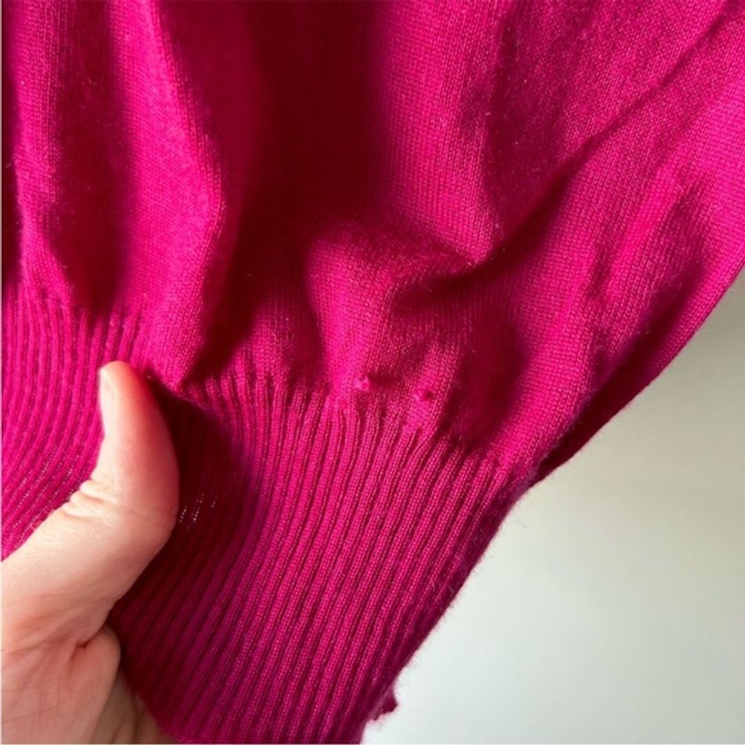 Gucci Fuchsia Short Sleeve Cashmere Sweater