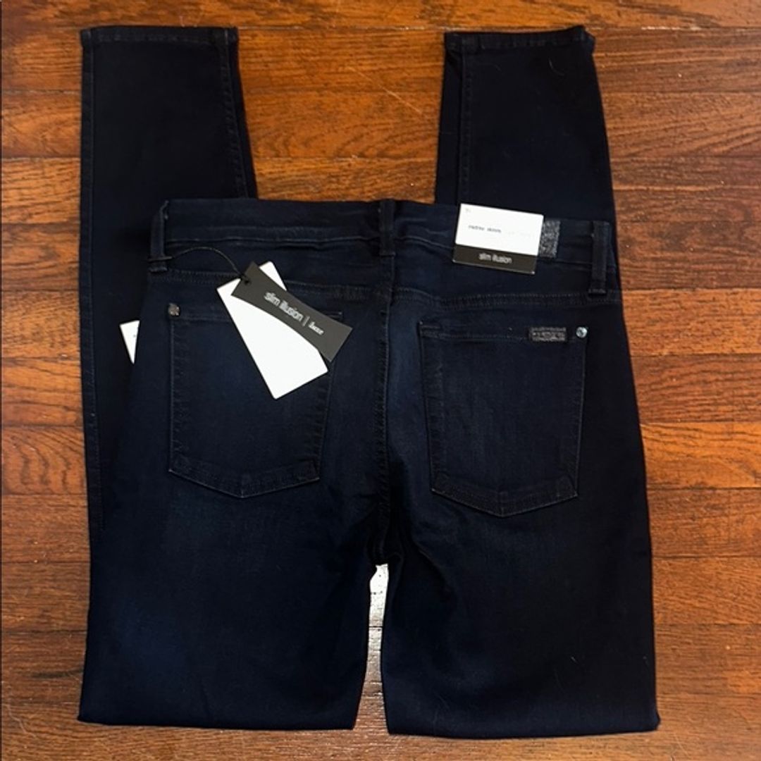 NWT 7 For All Mankind Blue Skinny Jeans Slim Illusion