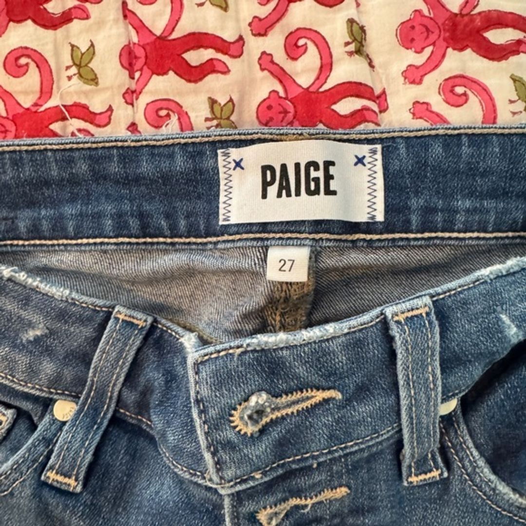 Paige Jeans Dark Wash Frayed Hem