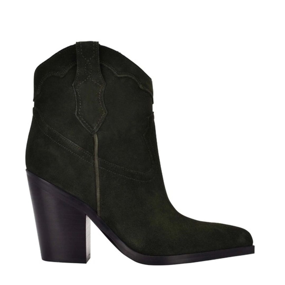 MARC FISCHER Gona Western Booties Dark Green Sz 8.5 Original Price $239
