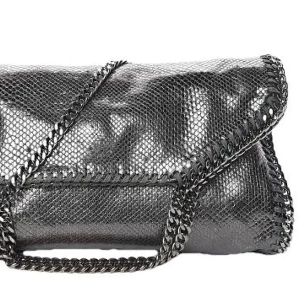 Stella McCartney Embossed Skin Grey Falabella Bag - Medium
