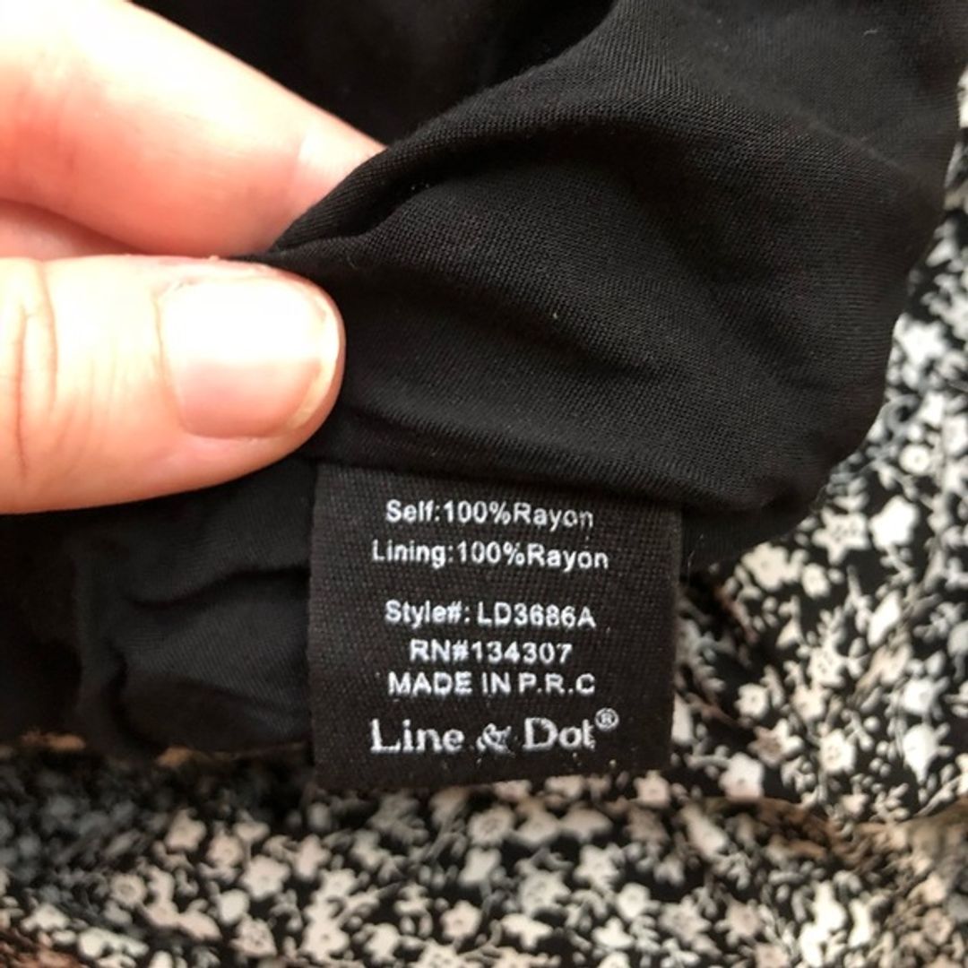 Line & Dot Black and White Dress