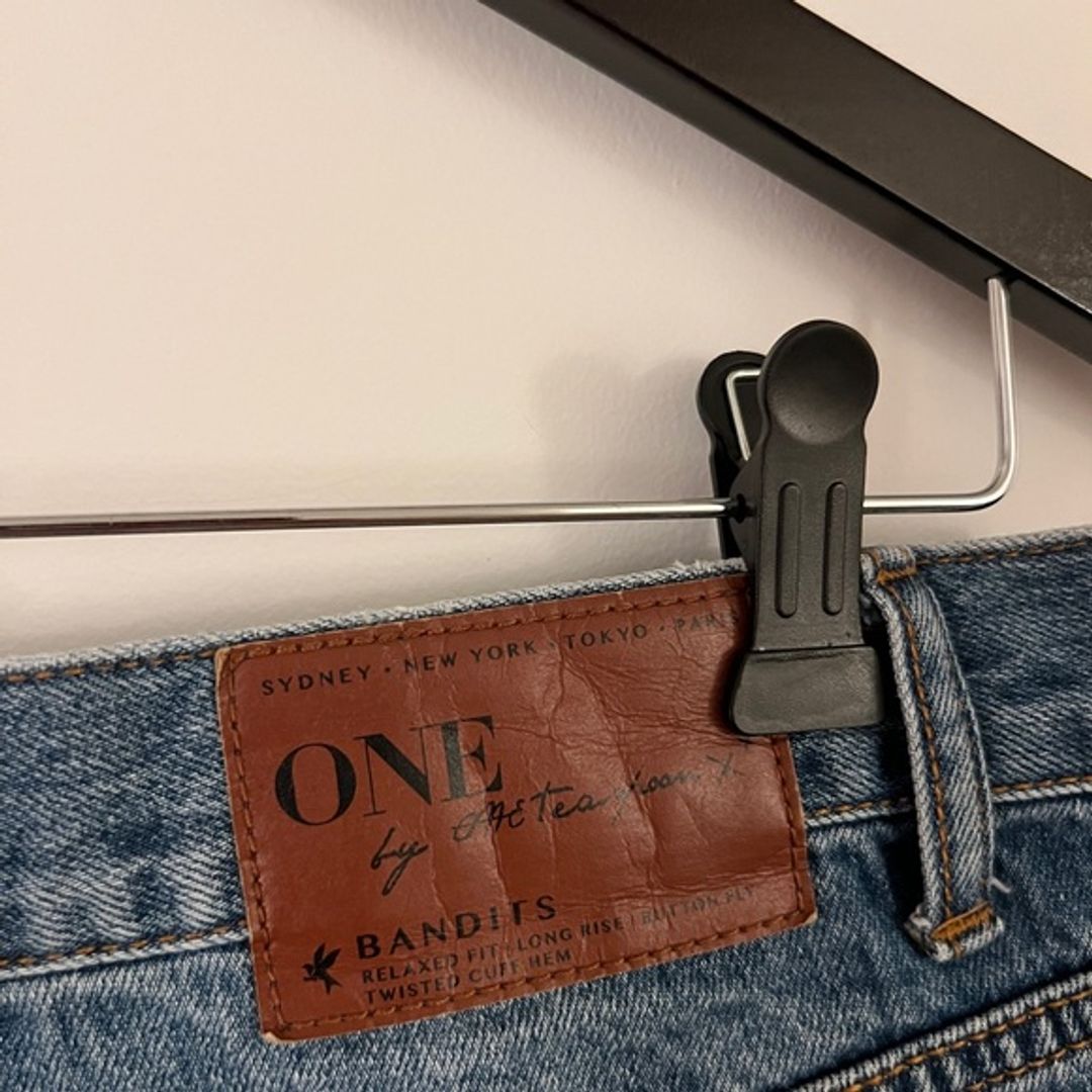 One Teaspoon Bandit Mini Denim Jean Distressed Cutoff Shorts