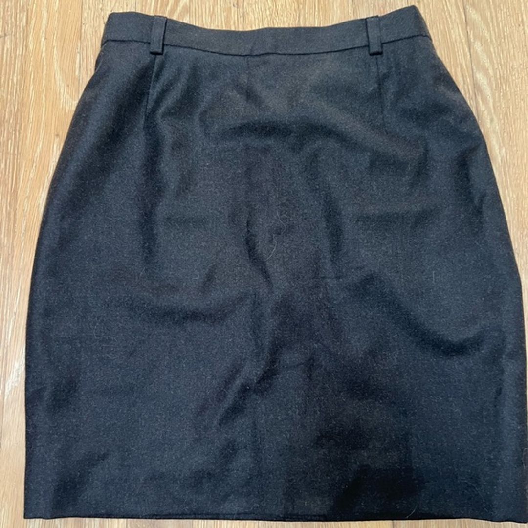 Escada by Margaretha Ley short wool skirt charcoal XS