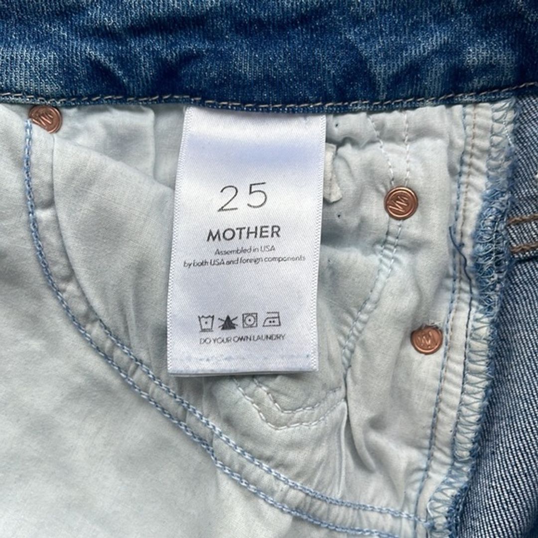 Mother Denim High Waisted Looker Ankle Fray Jeans