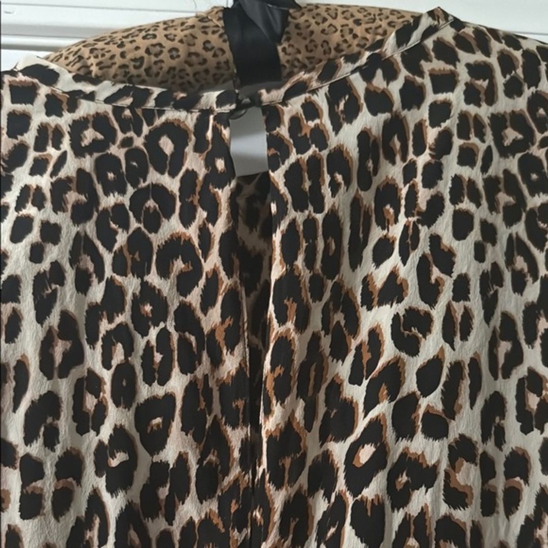 Equipment Silk Leopard Print Shift Dress