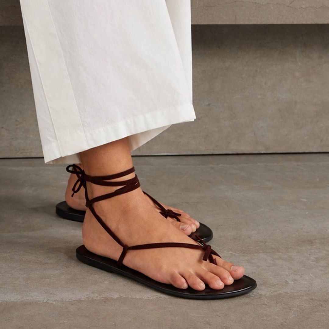 Knot Flat Suede Sandals
