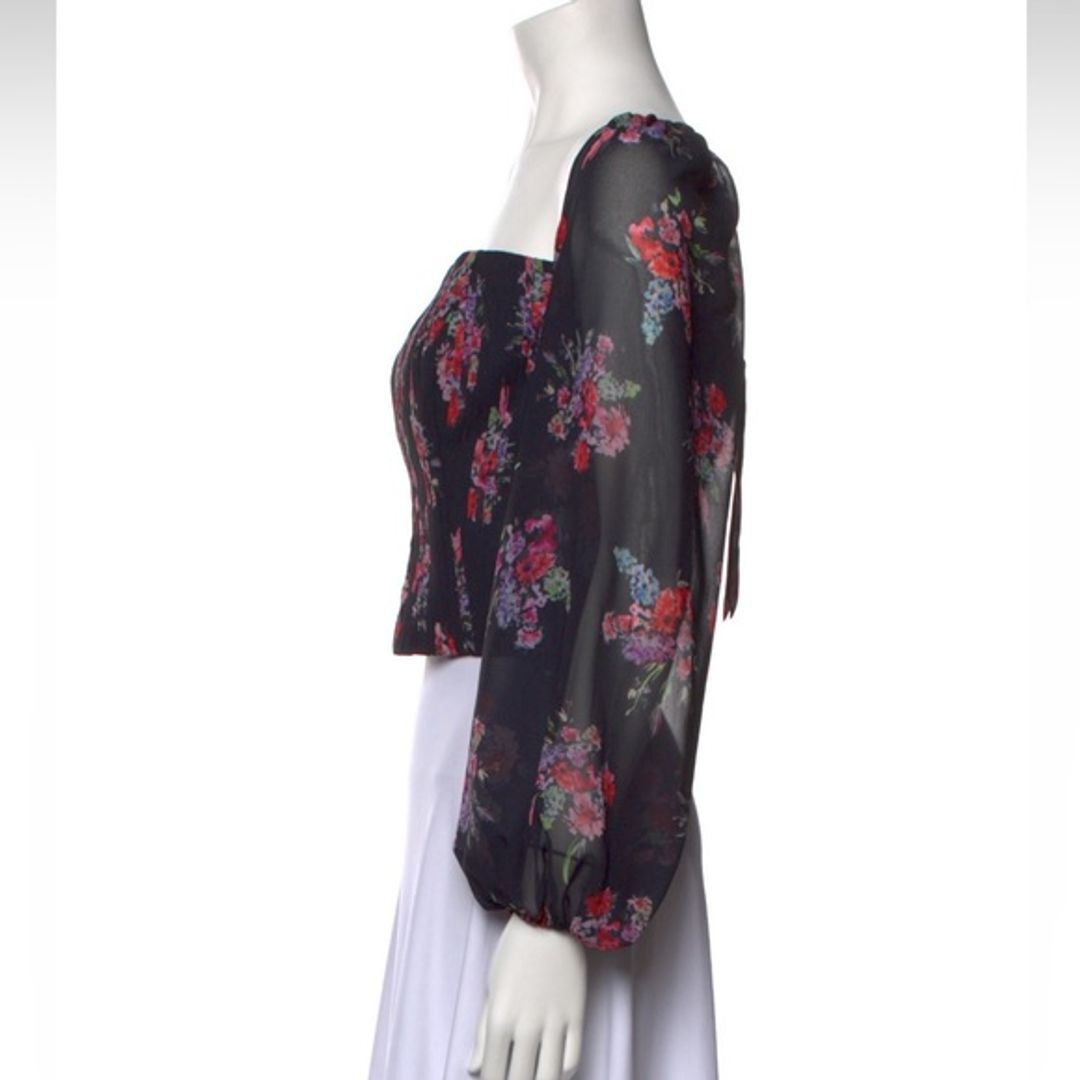 NWT Amur Black Floral Top