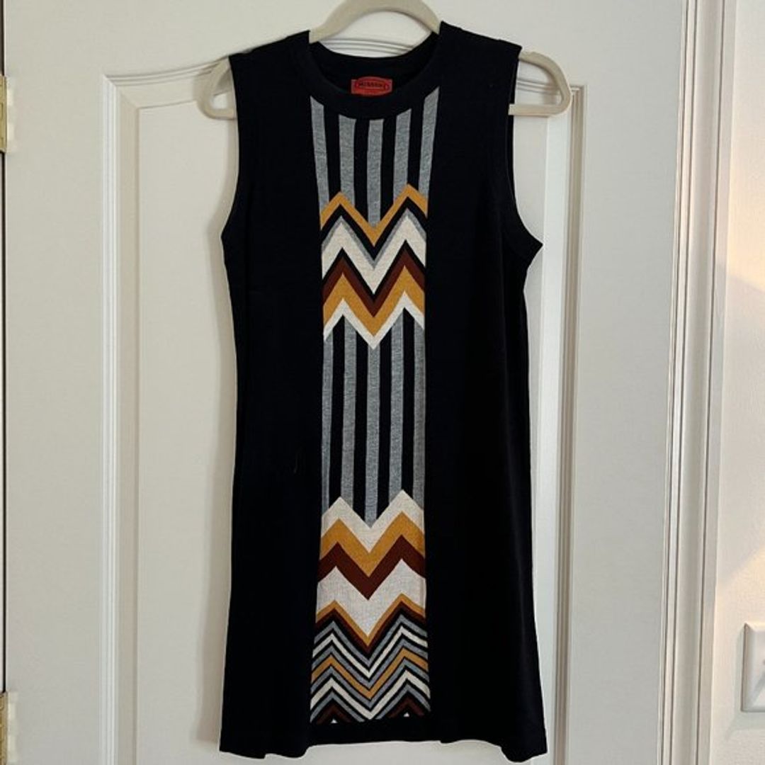 Missoni for Target Black Chevron Knit Sleeveless Dress