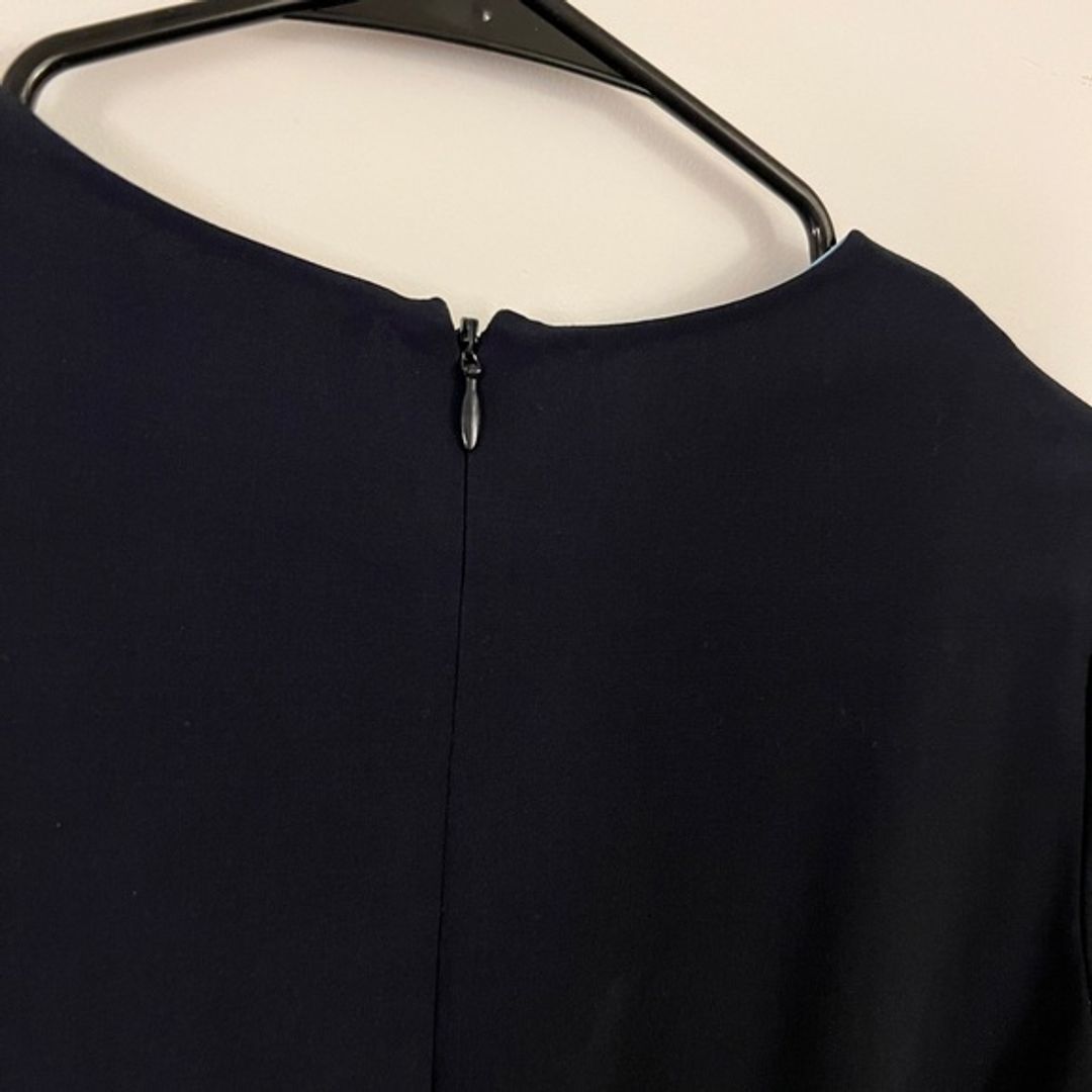 Diane von Furstenberg Colorblock Navy Blue Shift Work Dress