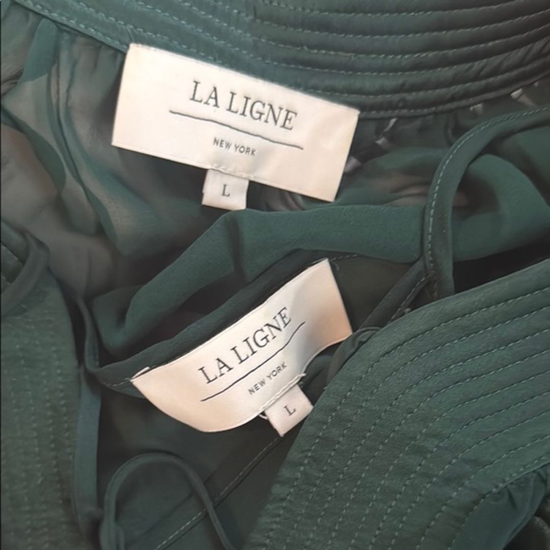 Dark Green Dress with Sheer Overlay