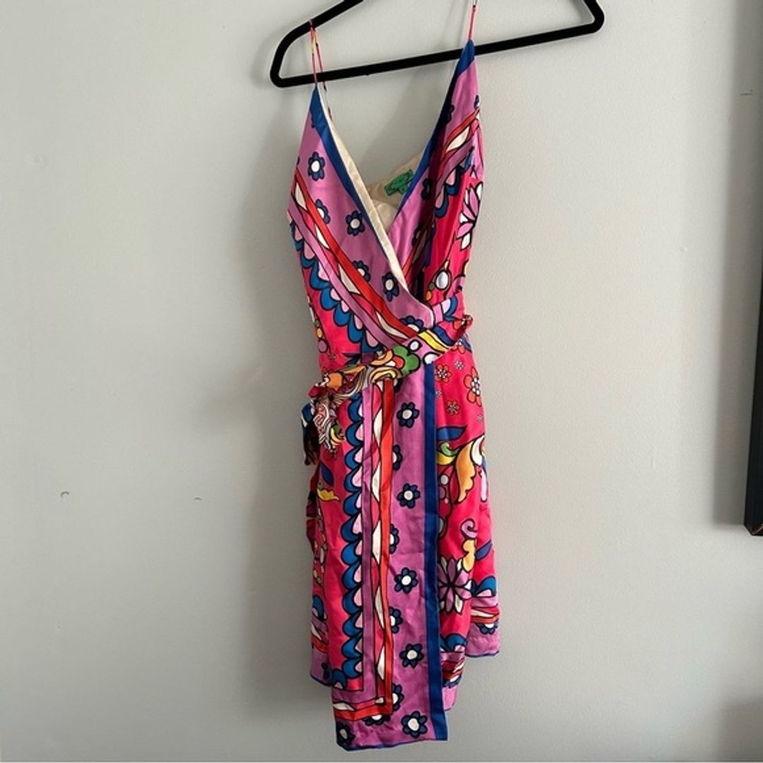 Wrap Silk Boho Floral Dress