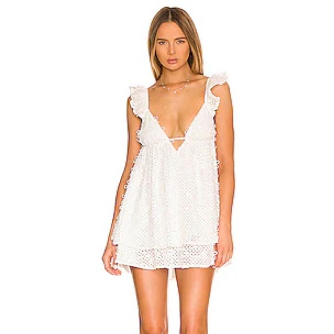 For Love and Lemons White Cassie Dress