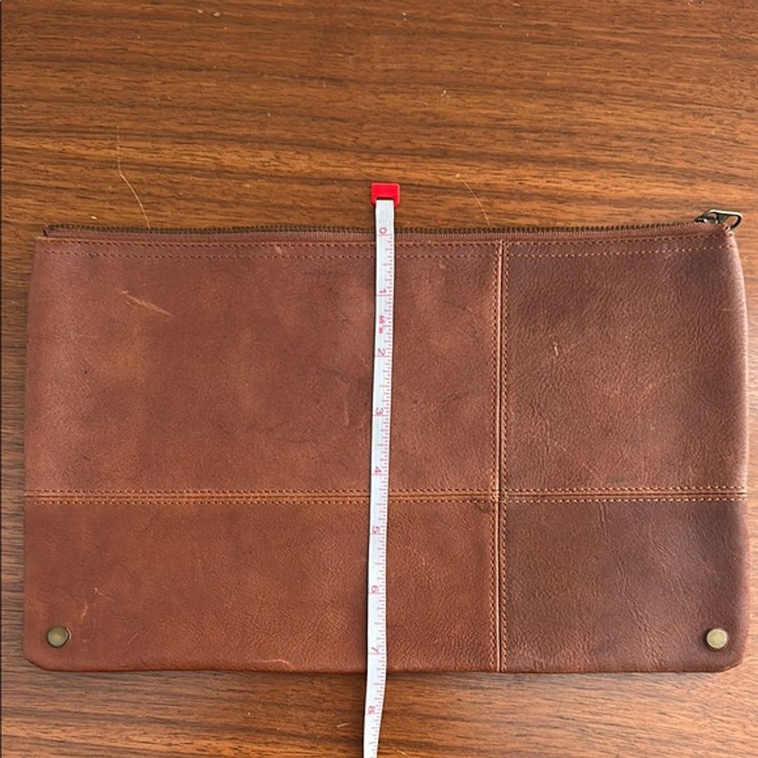 Madewell Brown Leather Clutch