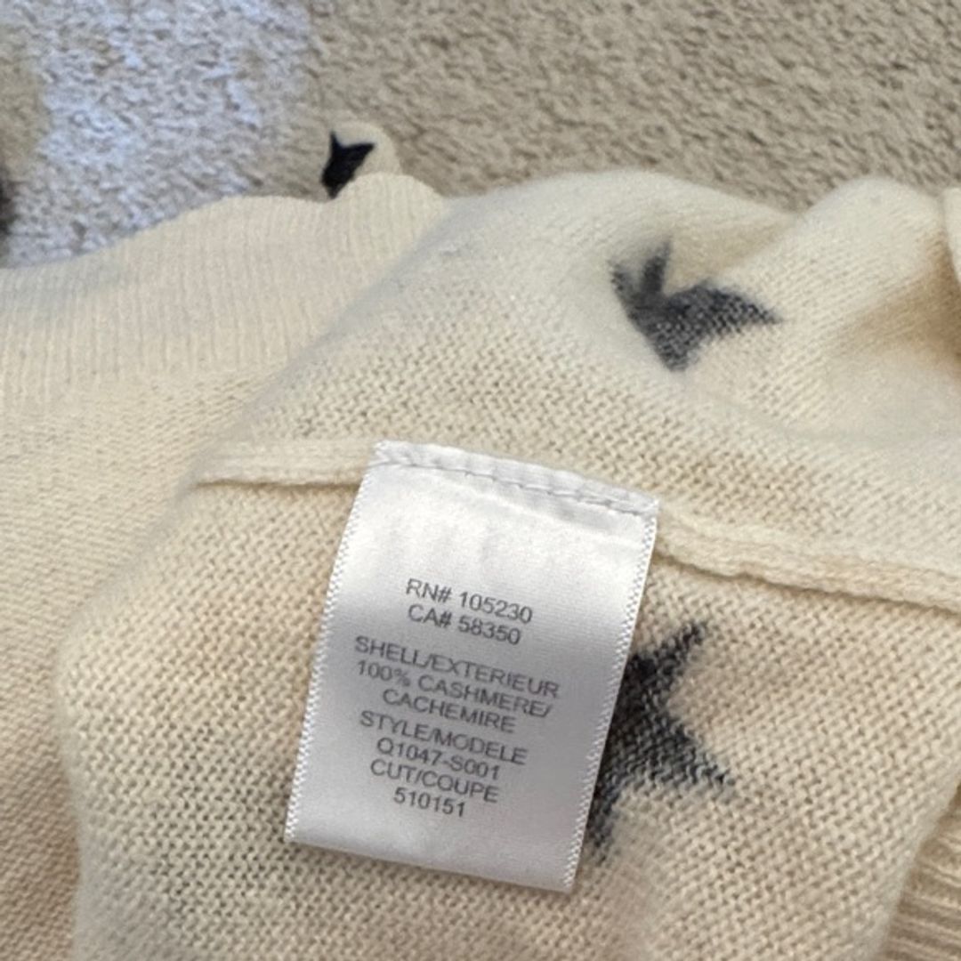 Equipment Ivory Sweater with Navy Stars