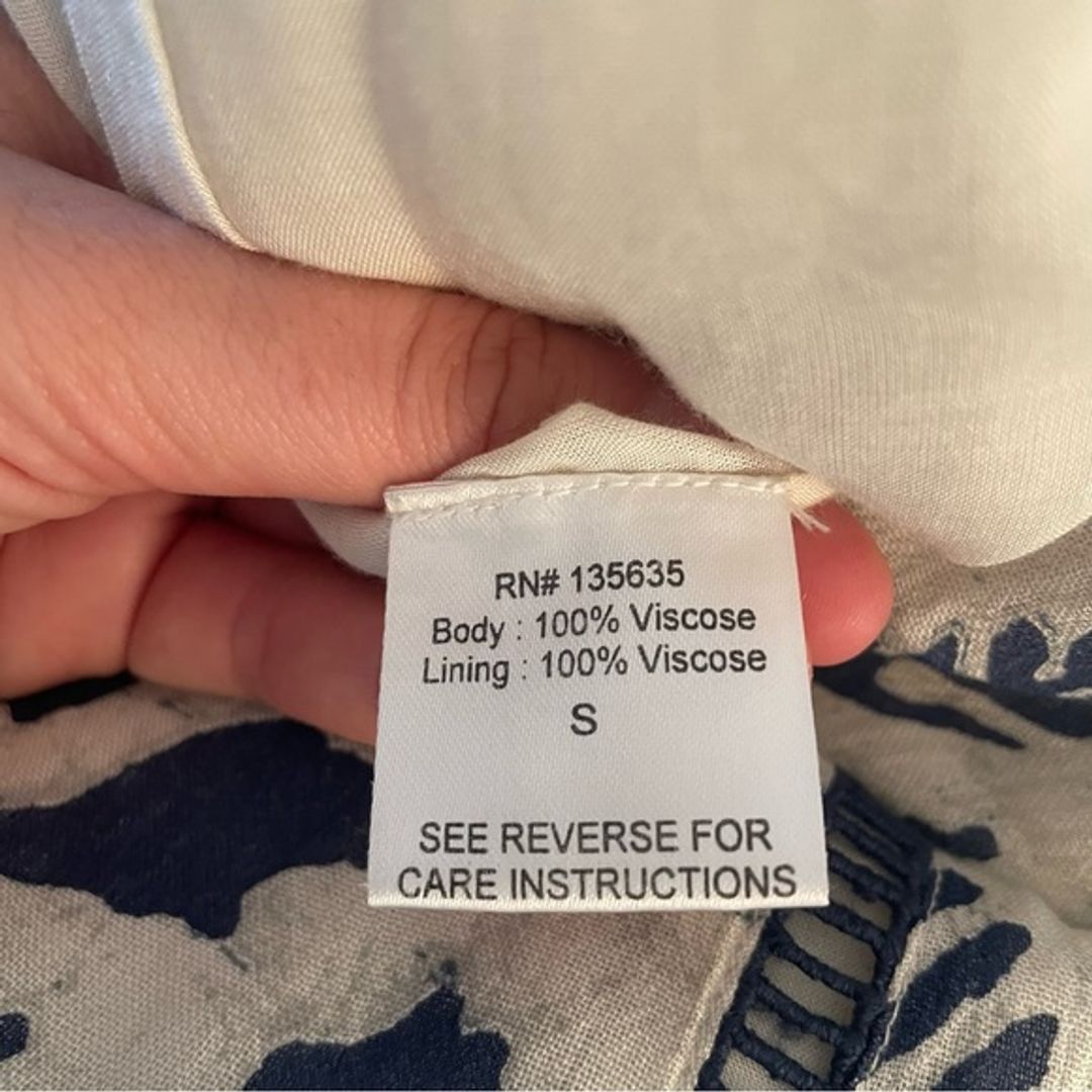 Love Sam Navy Blue Printed Maxi Dress (Size S) - Excellent Condition