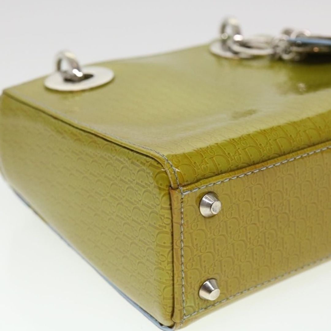 Dior Christian Dior Lady Dior Patent Leather Trotter Embossed Bag with Strap and Card