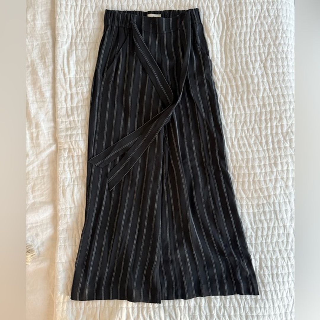 Wilfred Summer Striped Cropped Trousers with Tie