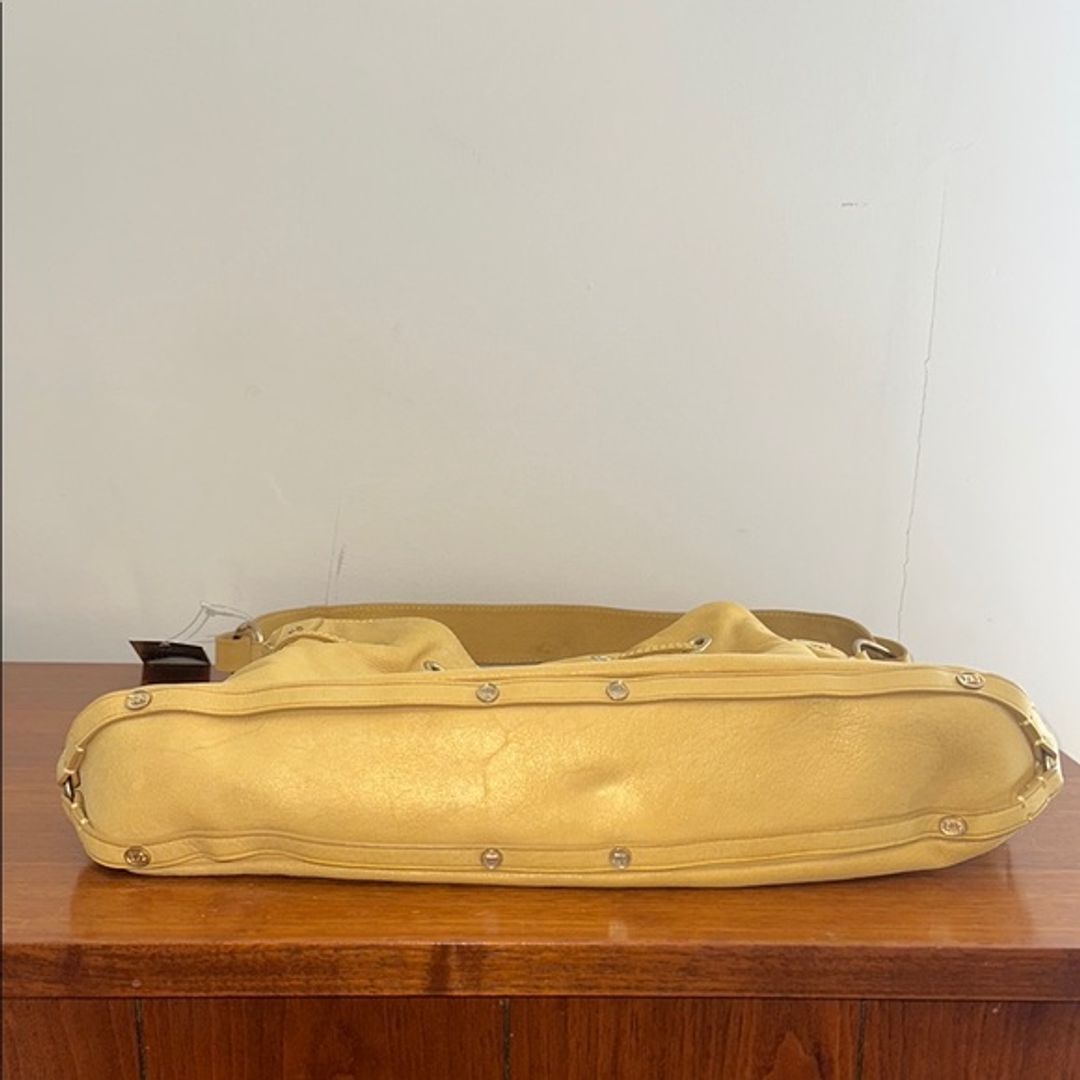 Juicy Couture Y2K Yellow Leather Shoulder Bag