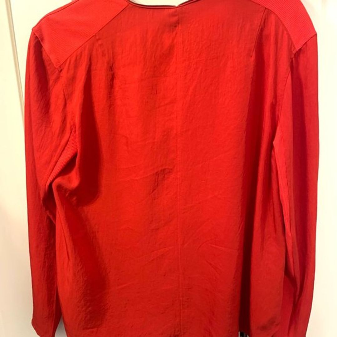 Rag & Bone Red Vanessa Crepe Top