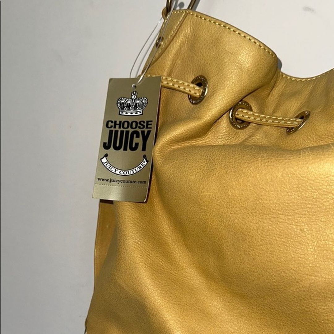 Juicy Couture Y2K Yellow Leather Shoulder Bag