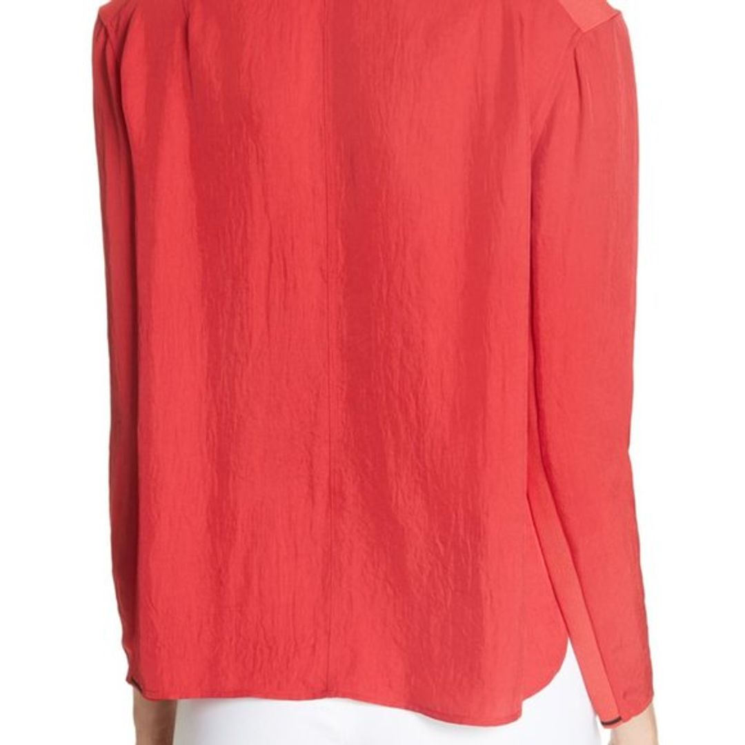 Rag & Bone Red Vanessa Crepe Top
