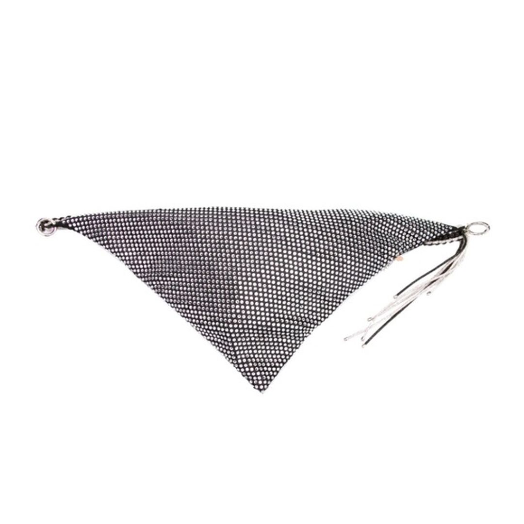 Rosantica Triangle Bag Black Nylon covered in crystal embellishments