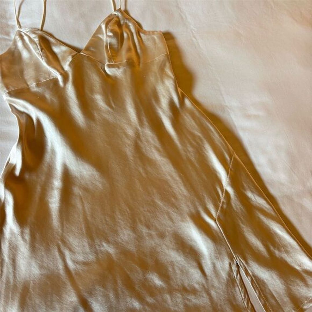 NWT Princess Polly Cream Satin Mini Slip Dress