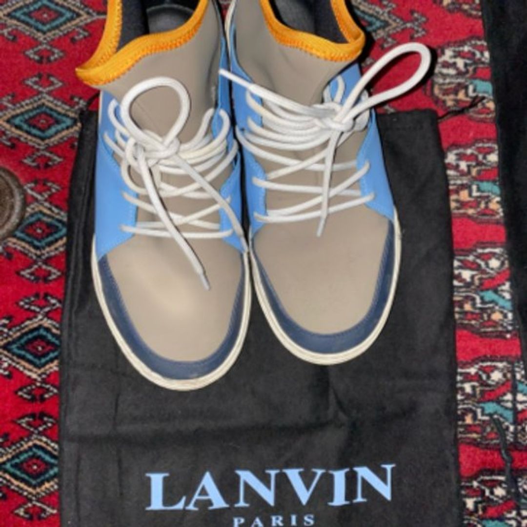 Men's neoprene lace up multicolor sneakers