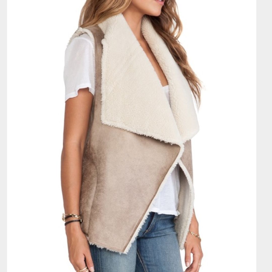 Velvet Shearling Vest