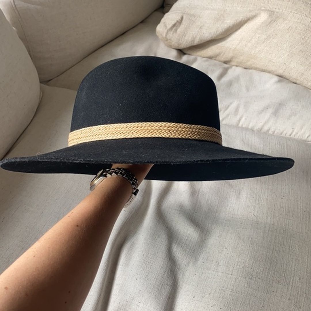 Wide Brim Rag & Bone Fedora: Small #3