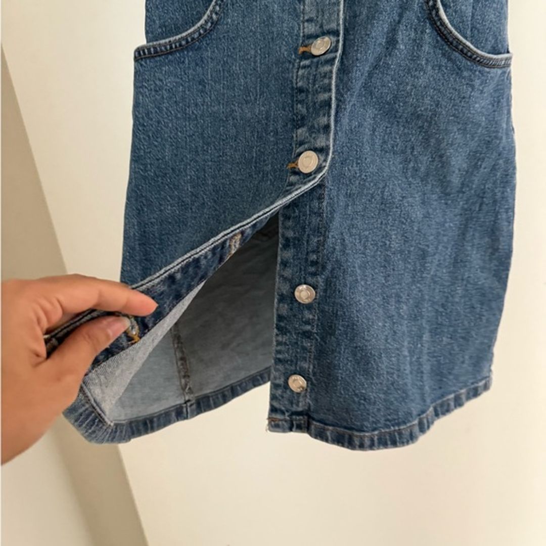 Zara Blue Denim Button-Down Dress