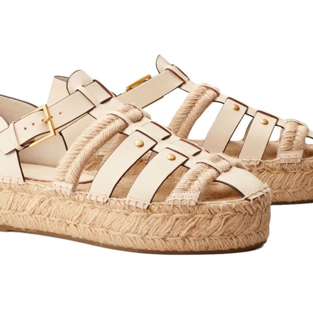 Tory Burch Women's Fisherman Platform Espadrilles - Size 8 Excellent Condition