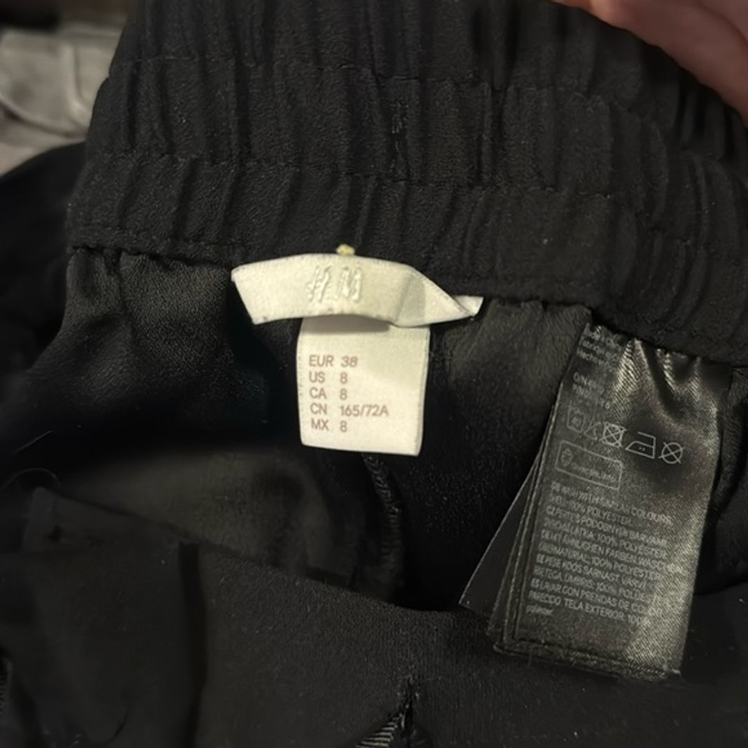 H&M Black Shorts with Dolphin Hem