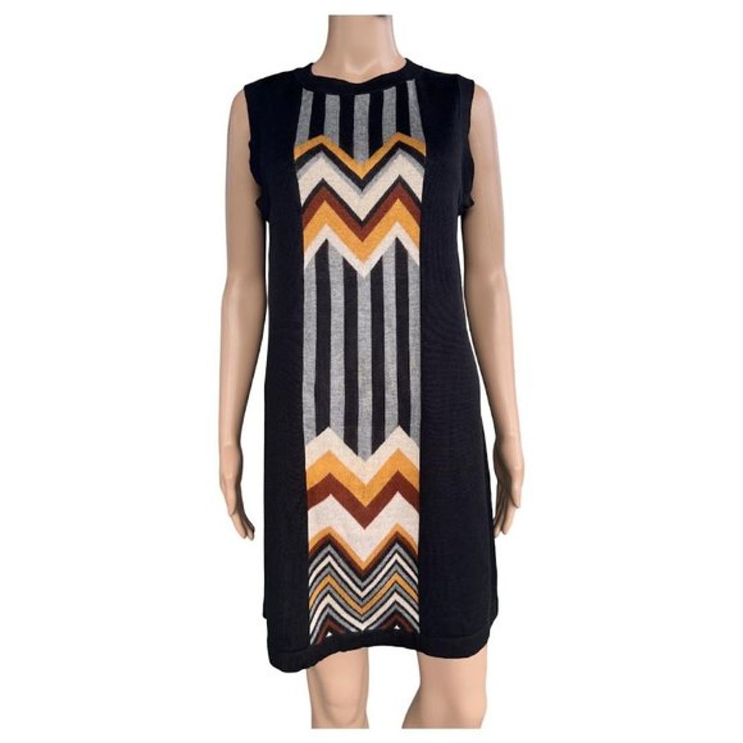 Missoni for Target Black Chevron Knit Sleeveless Dress, M