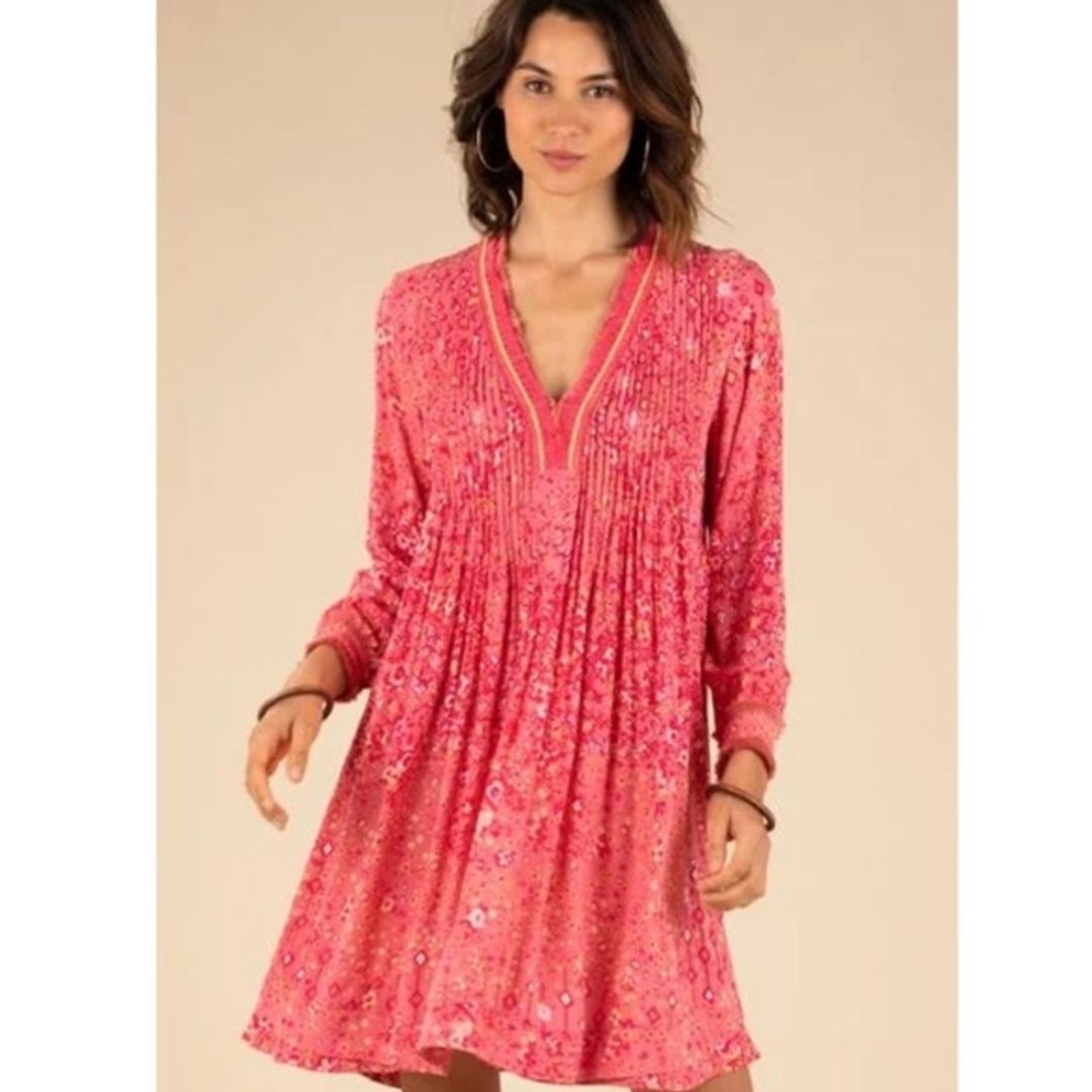 Poupette St Barth Ola Long Sleeve Mini Dress