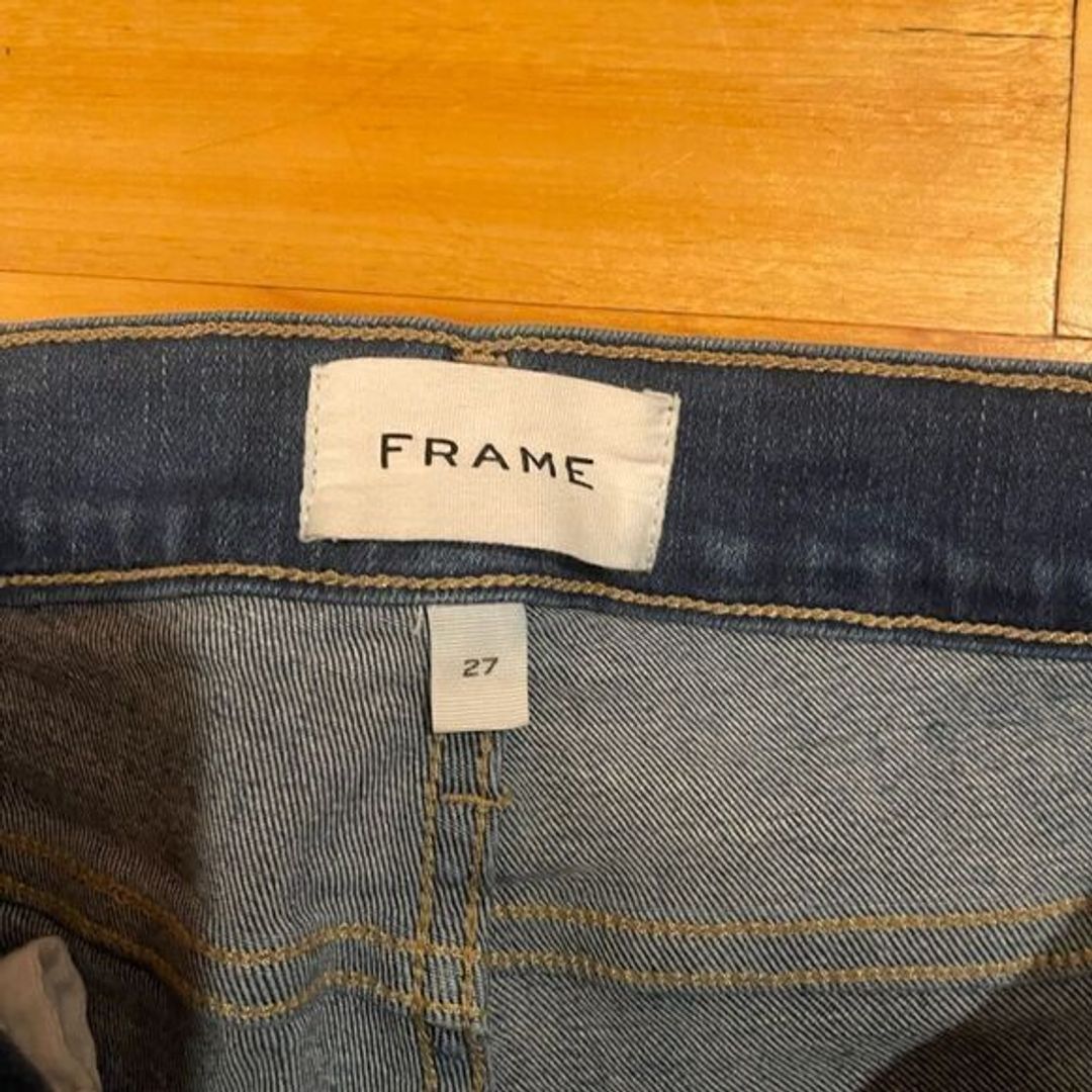 FRAME Denim "Le Skinny De Jeanne Crop" raw hem jeans size 27!