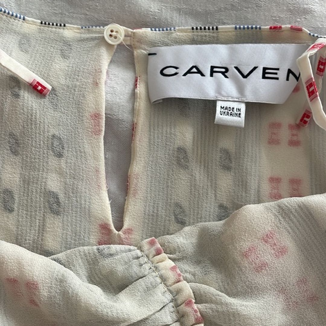 Carven Ruched High Low Tank Top