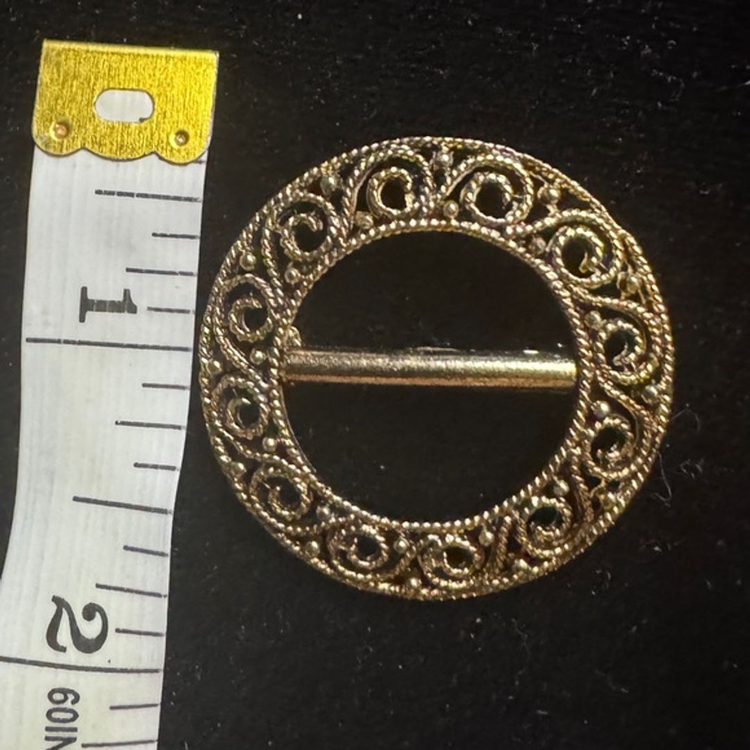MCM Vintage Gold Tone Brooch