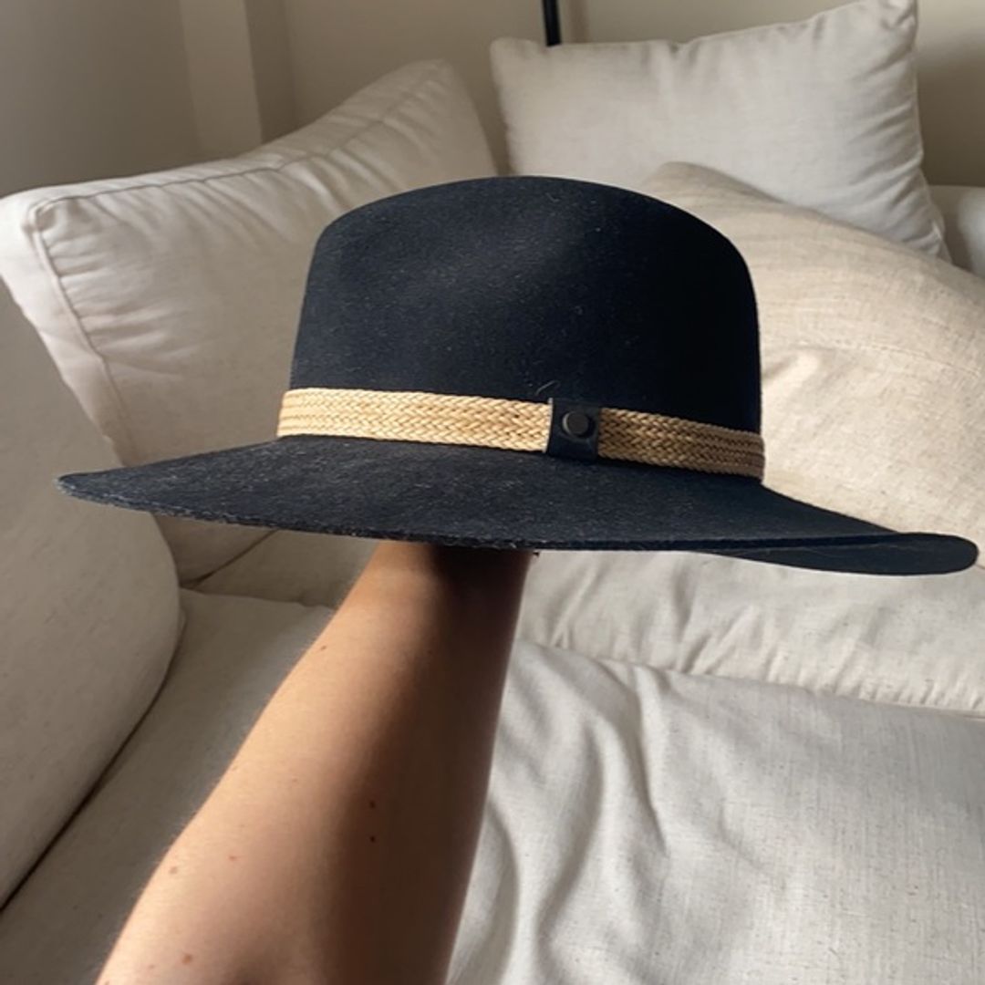 Wide Brim Rag & Bone Fedora: Small