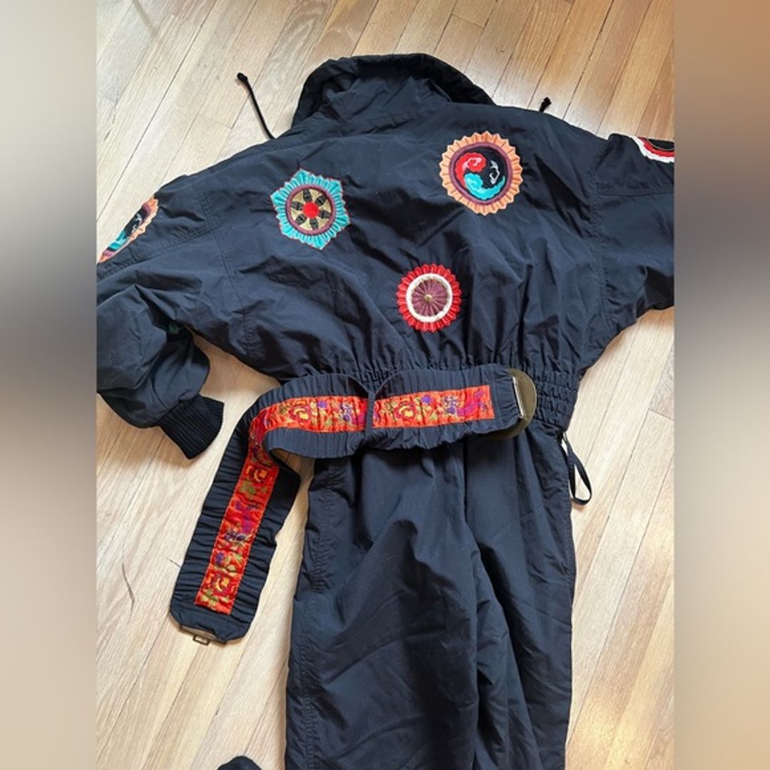 Bogner Ski Suit Whimsical with Amazing Belt