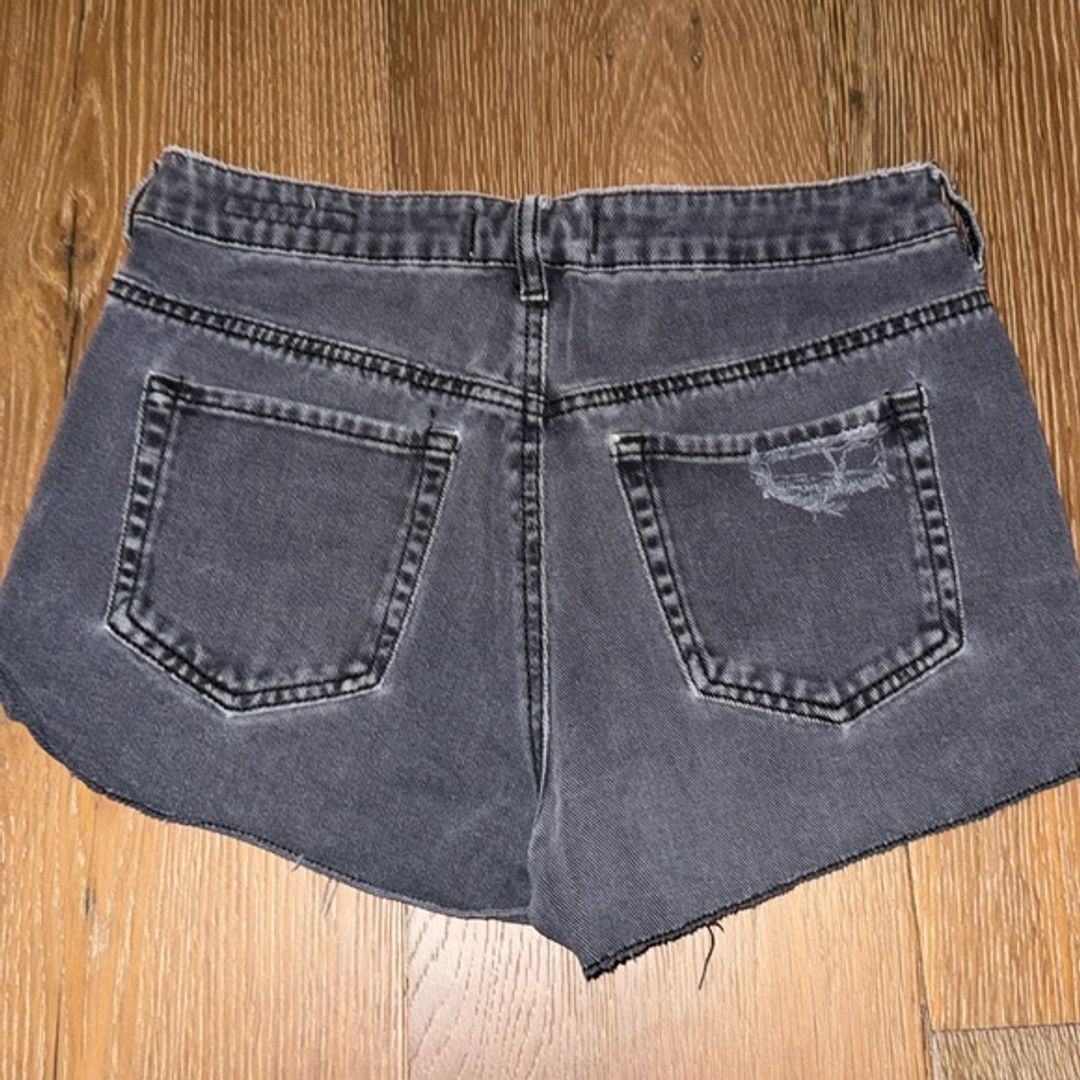Pacsun Distressed Black Denim Shorts