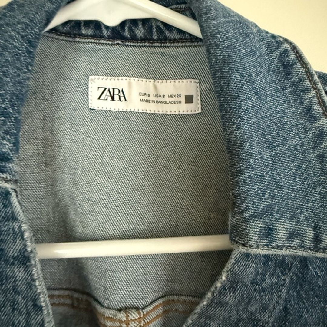 Zara Blue Denim Button-Down Dress