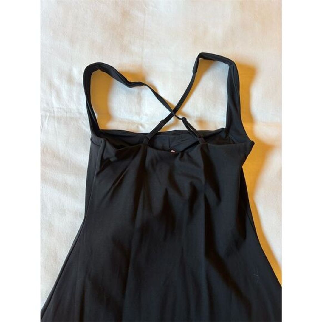 Qinsen Women's Black Strappy Mini Dress