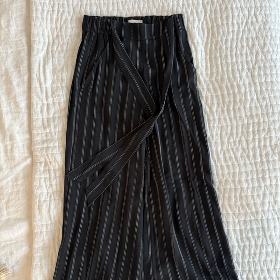 Wilfred Summer Striped Cropped Trousers with Tie