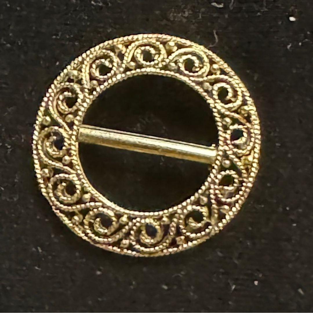 MCM Vintage Gold Tone Brooch