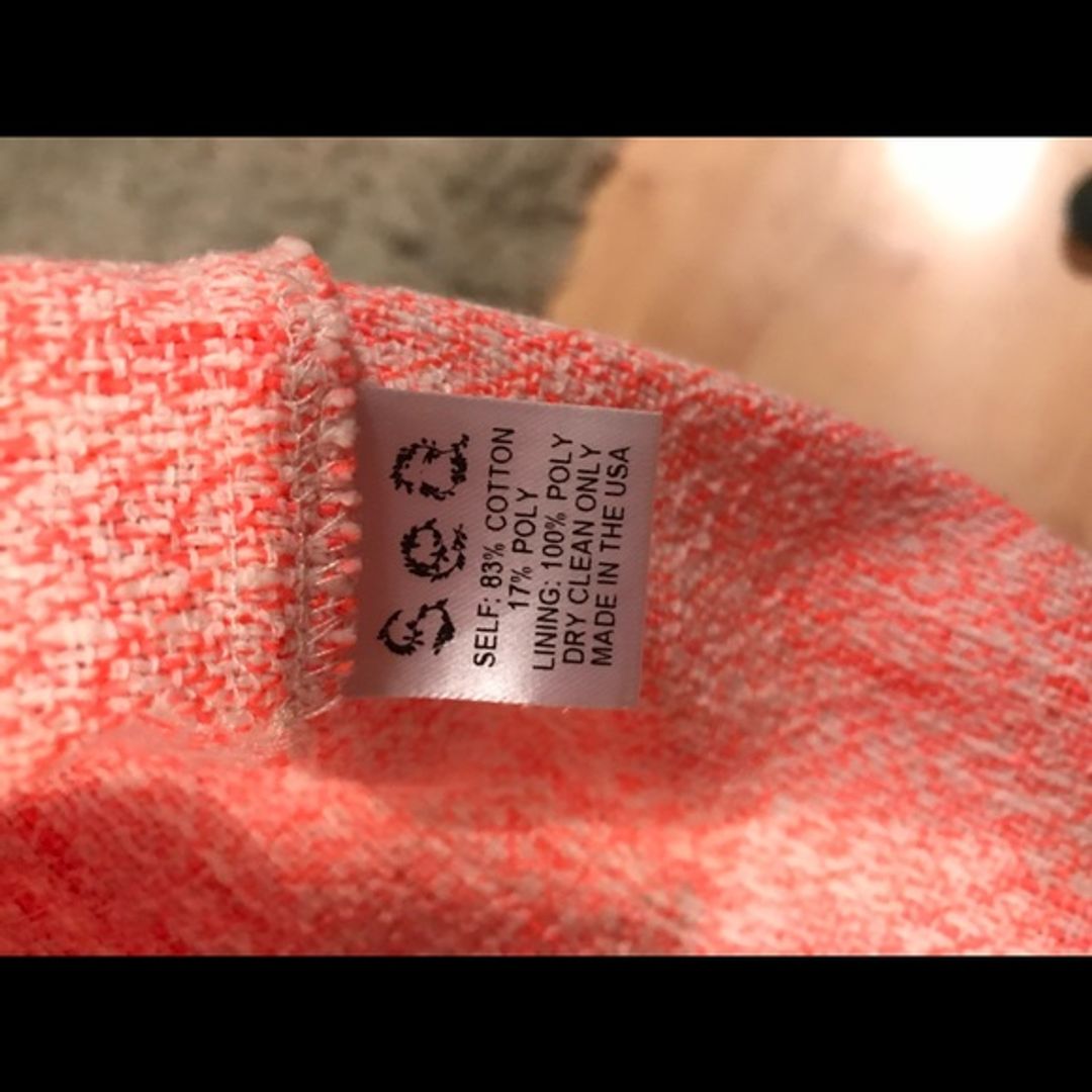 Sea Orange & Blue Sleeveless Tweed Dress